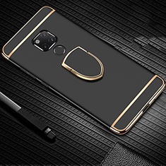 Coque Bumper Luxe Metal et Plastique Etui Housse avec Support Bague Anneau T01 pour Huawei Mate 20 X 5G Noir