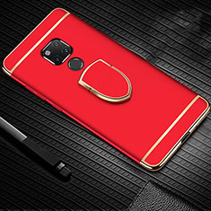 Coque Bumper Luxe Metal et Plastique Etui Housse avec Support Bague Anneau T01 pour Huawei Mate 20 X 5G Rouge