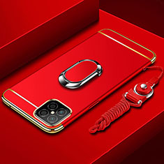 Coque Bumper Luxe Metal et Plastique Etui Housse avec Support Bague Anneau T01 pour Huawei Nova 8 SE 5G Rouge
