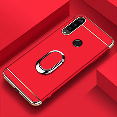Coque Bumper Luxe Metal et Plastique Etui Housse avec Support Bague Anneau T01 pour Huawei P Smart+ Plus (2019) Rouge