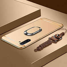Coque Bumper Luxe Metal et Plastique Etui Housse avec Support Bague Anneau T01 pour Samsung Galaxy Note 10 5G Or