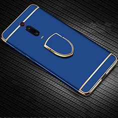 Coque Bumper Luxe Metal et Plastique Etui Housse avec Support Bague Anneau T01 pour Xiaomi Mi 9T Bleu