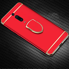 Coque Bumper Luxe Metal et Plastique Etui Housse avec Support Bague Anneau T01 pour Xiaomi Mi 9T Pro Rouge