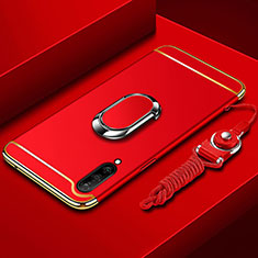 Coque Bumper Luxe Metal et Plastique Etui Housse avec Support Bague Anneau T01 pour Xiaomi Mi A3 Rouge