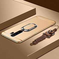 Coque Bumper Luxe Metal et Plastique Etui Housse avec Support Bague Anneau T01 pour Xiaomi Redmi Note 8 Pro Or