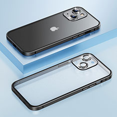 Coque Bumper Luxe Metal et Plastique Etui Housse Bling-Bling LF1 pour Apple iPhone 13 Noir