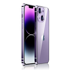 Coque Bumper Luxe Metal et Plastique Etui Housse JB1 pour Apple iPhone 14 Plus Violet