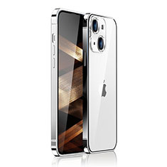 Coque Bumper Luxe Metal et Plastique Etui Housse JB1 pour Apple iPhone 15 Argent