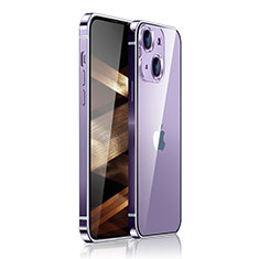 Coque Bumper Luxe Metal et Plastique Etui Housse JB1 pour Apple iPhone 15 Violet