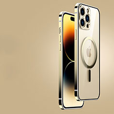 Coque Bumper Luxe Metal et Plastique Etui Housse JB2 pour Apple iPhone 14 Pro Max Or