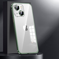 Coque Bumper Luxe Metal et Plastique Etui Housse JL1 pour Apple iPhone 14 Vert
