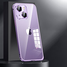 Coque Bumper Luxe Metal et Plastique Etui Housse JL1 pour Apple iPhone 14 Violet