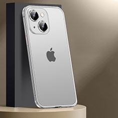 Coque Bumper Luxe Metal et Plastique Etui Housse JL2 pour Apple iPhone 13 Argent