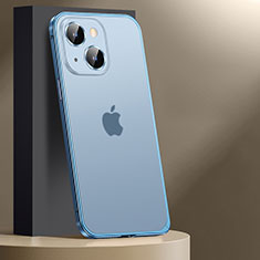Coque Bumper Luxe Metal et Plastique Etui Housse JL2 pour Apple iPhone 13 Bleu