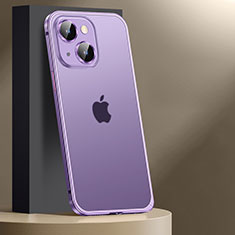 Coque Bumper Luxe Metal et Plastique Etui Housse JL2 pour Apple iPhone 14 Plus Violet