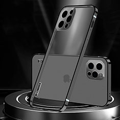 Coque Bumper Luxe Metal et Plastique Etui Housse JL3 pour Apple iPhone 13 Pro Noir