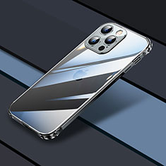 Coque Bumper Luxe Metal et Plastique Etui Housse JL4 pour Apple iPhone 13 Pro Max Noir