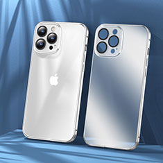 Coque Bumper Luxe Metal et Plastique Etui Housse LF1 pour Apple iPhone 13 Pro Argent