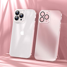 Coque Bumper Luxe Metal et Plastique Etui Housse LF1 pour Apple iPhone 13 Pro Or Rose