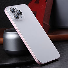 Coque Bumper Luxe Metal et Plastique Etui Housse LF2 pour Apple iPhone 13 Pro Or Rose