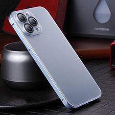 Coque Bumper Luxe Metal et Plastique Etui Housse LF2 pour Apple iPhone 15 Pro Bleu