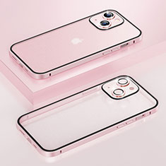 Coque Bumper Luxe Metal et Plastique Etui Housse LF3 pour Apple iPhone 14 Or Rose