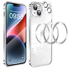 Coque Bumper Luxe Metal et Plastique Etui Housse LF5 pour Apple iPhone 14 Argent