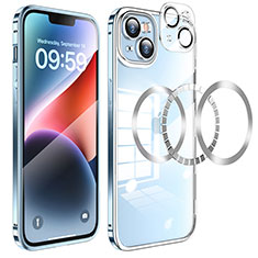 Coque Bumper Luxe Metal et Plastique Etui Housse LF5 pour Apple iPhone 14 Plus Bleu