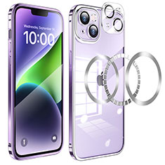 Coque Bumper Luxe Metal et Plastique Etui Housse LF5 pour Apple iPhone 14 Plus Violet