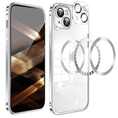 Coque Bumper Luxe Metal et Plastique Etui Housse LF5 pour Apple iPhone 15 Argent
