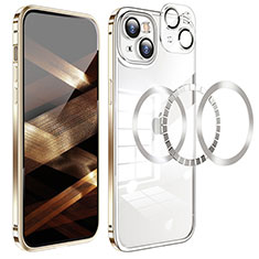 Coque Bumper Luxe Metal et Plastique Etui Housse LF5 pour Apple iPhone 15 Plus Or