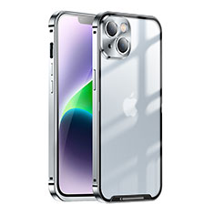 Coque Bumper Luxe Metal et Plastique Etui Housse LK1 pour Apple iPhone 13 Argent