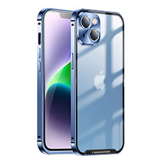 Coque Bumper Luxe Metal et Plastique Etui Housse LK1 pour Apple iPhone 13 Bleu