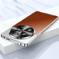 Coque Bumper Luxe Metal et Plastique Etui Housse LK1 pour Oppo Find X6 5G Marron