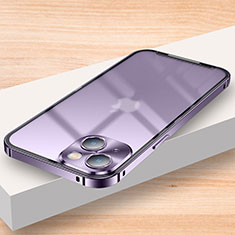 Coque Bumper Luxe Metal et Plastique Etui Housse LK2 pour Apple iPhone 13 Violet