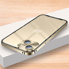 Coque Bumper Luxe Metal et Plastique Etui Housse LK2 pour Apple iPhone 14 Or