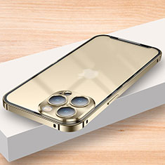Coque Bumper Luxe Metal et Plastique Etui Housse LK2 pour Apple iPhone 14 Pro Or
