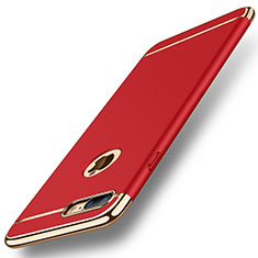 Coque Bumper Luxe Metal et Plastique Etui Housse M01 pour Apple iPhone 8 Plus Rouge