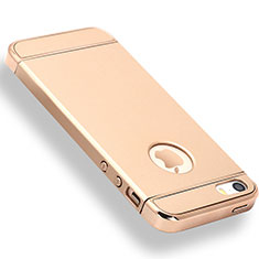 Coque Bumper Luxe Metal et Plastique Etui Housse M01 pour Apple iPhone SE Or