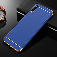 Coque Bumper Luxe Metal et Plastique Etui Housse M01 pour Huawei Enjoy 10 Bleu