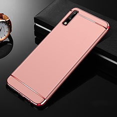 Coque Bumper Luxe Metal et Plastique Etui Housse M01 pour Huawei Enjoy 10 Or Rose
