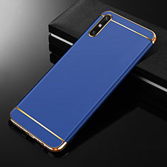 Coque Bumper Luxe Metal et Plastique Etui Housse M01 pour Huawei Enjoy 10e Bleu