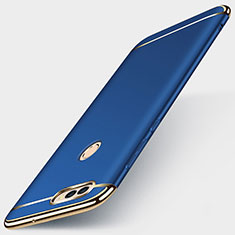 Coque Bumper Luxe Metal et Plastique Etui Housse M01 pour Huawei Enjoy 7S Bleu
