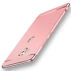 Coque Bumper Luxe Metal et Plastique Etui Housse M01 pour Huawei G7 Plus Or Rose