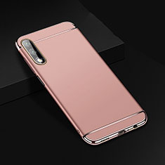 Coque Bumper Luxe Metal et Plastique Etui Housse M01 pour Huawei Honor 9X Or Rose