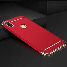 Coque Bumper Luxe Metal et Plastique Etui Housse M01 pour Huawei Honor V10 Lite Rouge