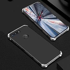 Coque Bumper Luxe Metal et Plastique Etui Housse M01 pour Huawei Honor View 20 Argent