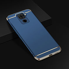 Coque Bumper Luxe Metal et Plastique Etui Housse M01 pour Huawei Mate 30 Lite Bleu