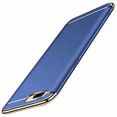 Coque Bumper Luxe Metal et Plastique Etui Housse M01 pour Oppo A12e Bleu
