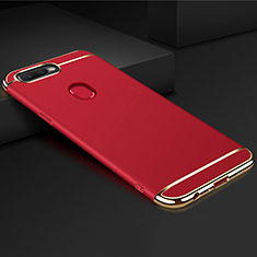 Coque Bumper Luxe Metal et Plastique Etui Housse M01 pour Oppo AX7 Rouge